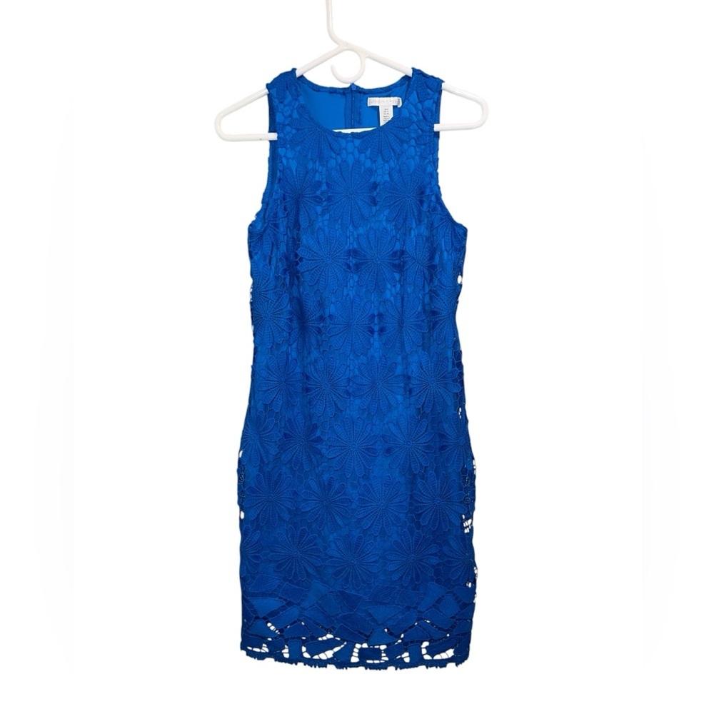London Times Royal Blue Midi Dress - Picture 2 of 8